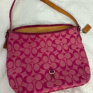 Coach pink C clip Hamptons bag